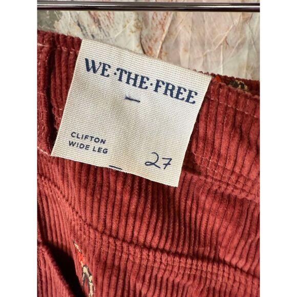 New Free People We The Free Clifton Cord Wide-Leg Jeans Size 27 Womens Jeans - Picture 8 of 10
